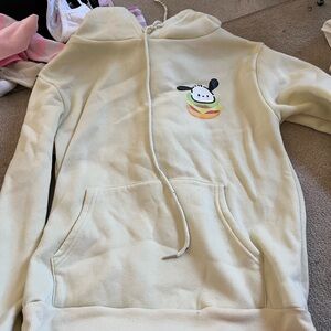 Cream Hoodie with Cute Graphic